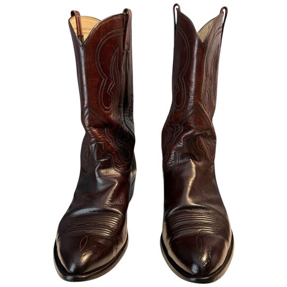 Paul Wheeler Boot Co Cowboy Boots Men’s 13E/EE Vintage Custom Dark Brown HOU TX main image 16